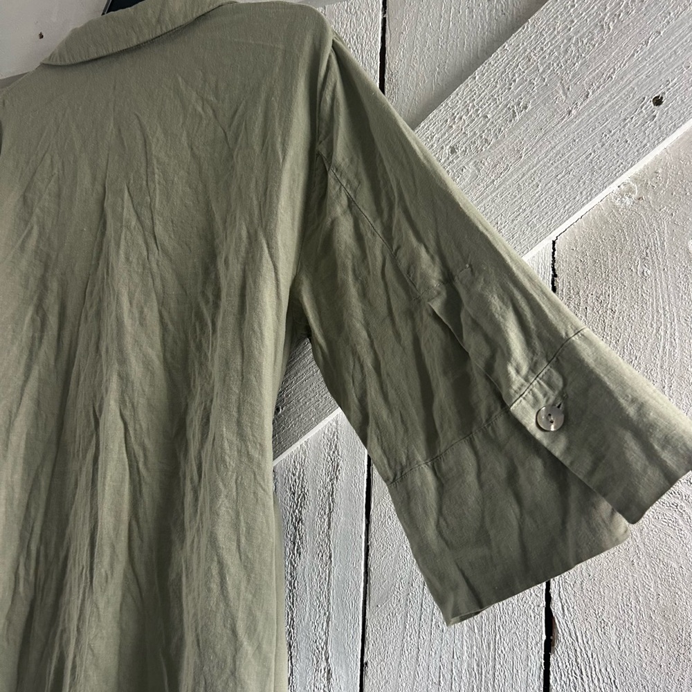 Zara Sage Green Casual Dress - Picture 7 of 8
